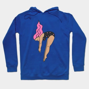 High Dive Woman in Retro Style Hoodie